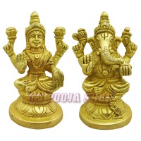Laxmi Ganesh Murti in Brass
